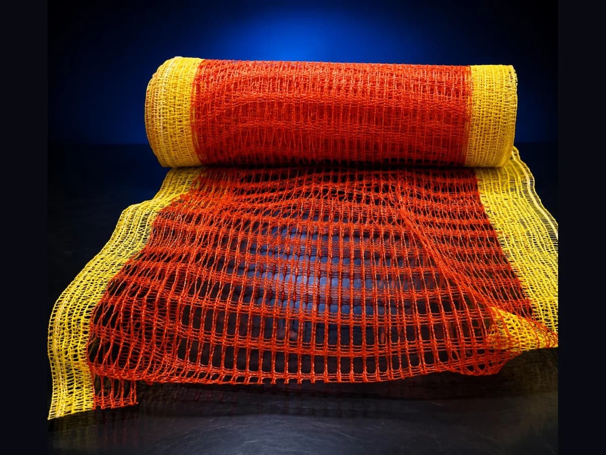 Woven Yellow and Orange Safety Fencing